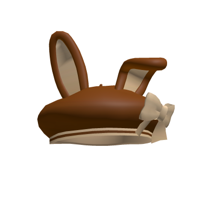 Brown Bear Bunny Beret with a Bow