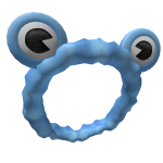 Cute Blue Frog Scrunchie Headband