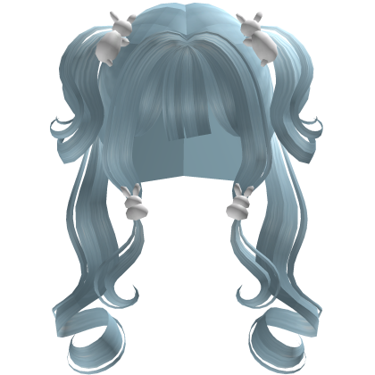 Cute Adorable Bunny Pigtails in Blue