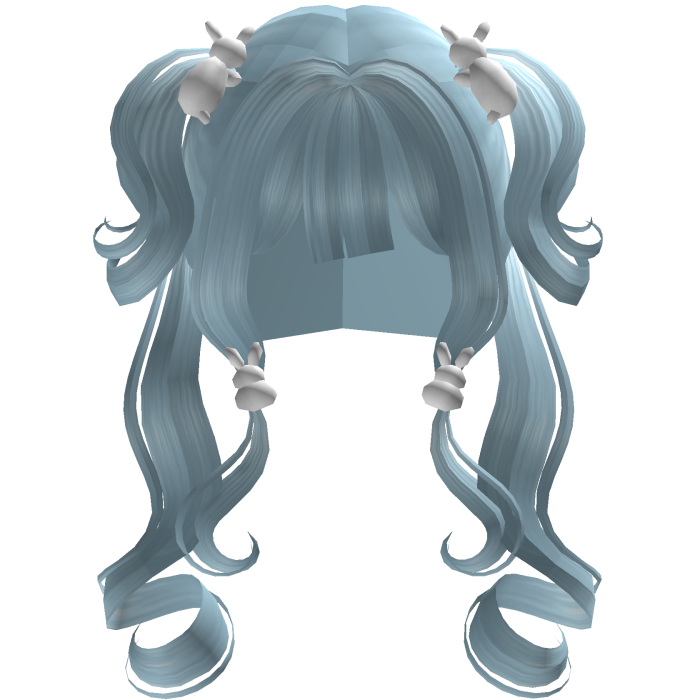 Cute Adorable Bunny Pigtails in Blue