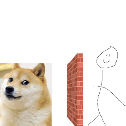 Jump over walls to save doge