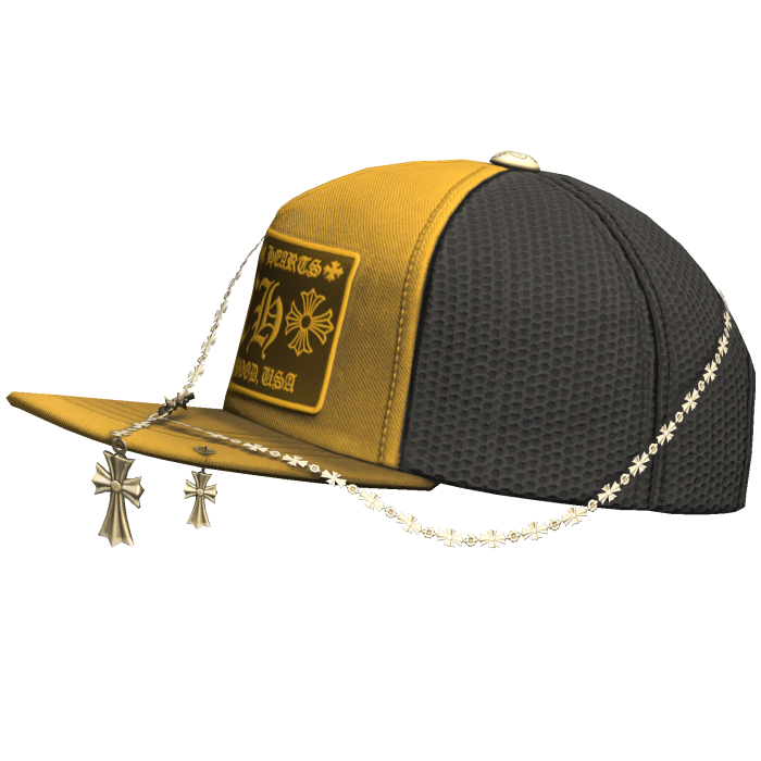 Black Designer Tilted Cap
