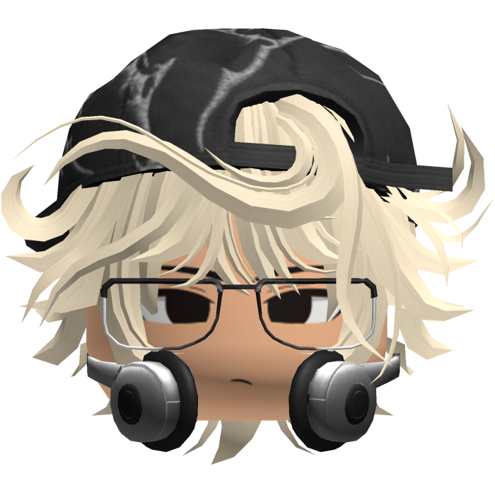 Grunge Moe Light Blonde Wavy Hair /w Hat & Glasses