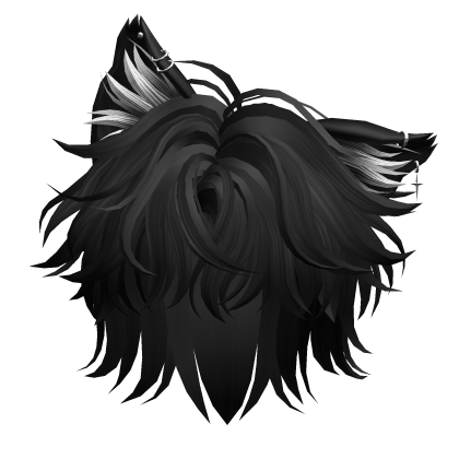 Black Pierced Cat Ears Hair