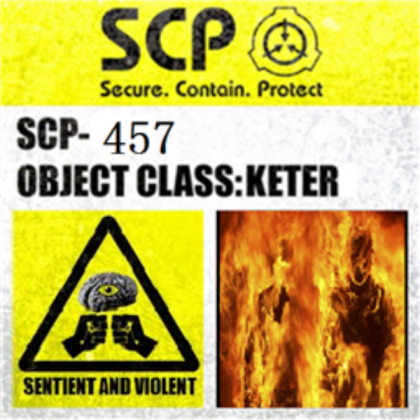 SCP-457 Sign Roblox decal