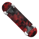 Y2K Red Apocalyptic Sky Emo Grunge Skateboard