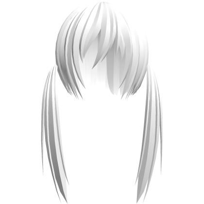 white razor cut low pigtails