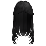 Black Straight Hair W Bangs