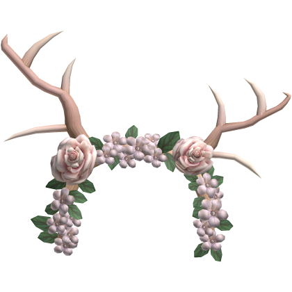 Pink Flower Deer Antlers