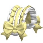 Lace Headdress with Bows Yellow