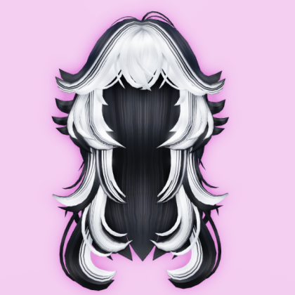 Black and White Wolfcut Roblox decal