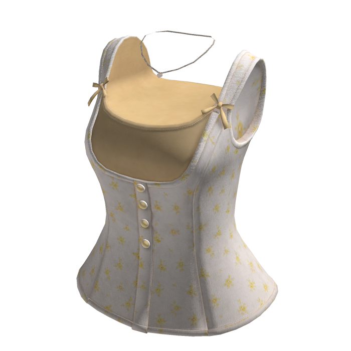 Floral Layered Corset Top (Yellow)