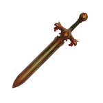 Ancient king's red sword