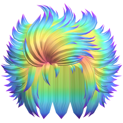 Messy Spiky Emo Hair (Rainbow) Roblox item