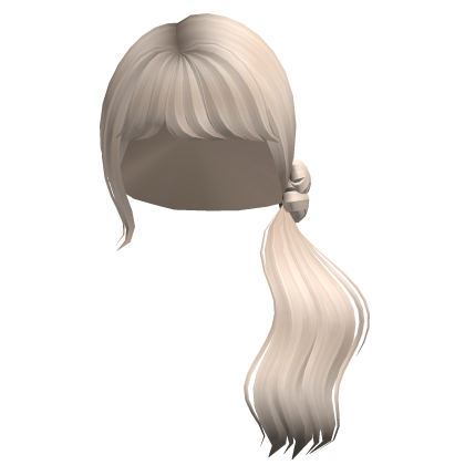 ash blonde sweet low side ponytail hair Roblox item