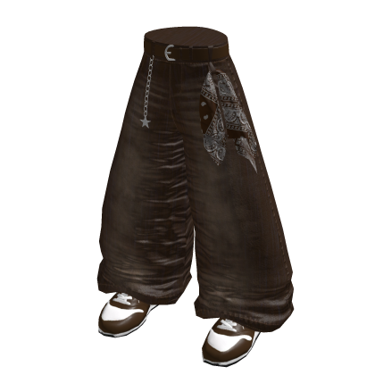 Washed Baggy Pants (Brown)