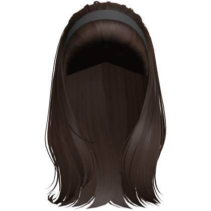1995 bouffant preppy headband hair (dark brown)