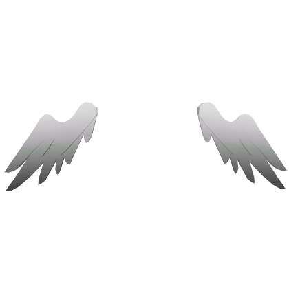 Gray Angelic Head Wings Roblox item