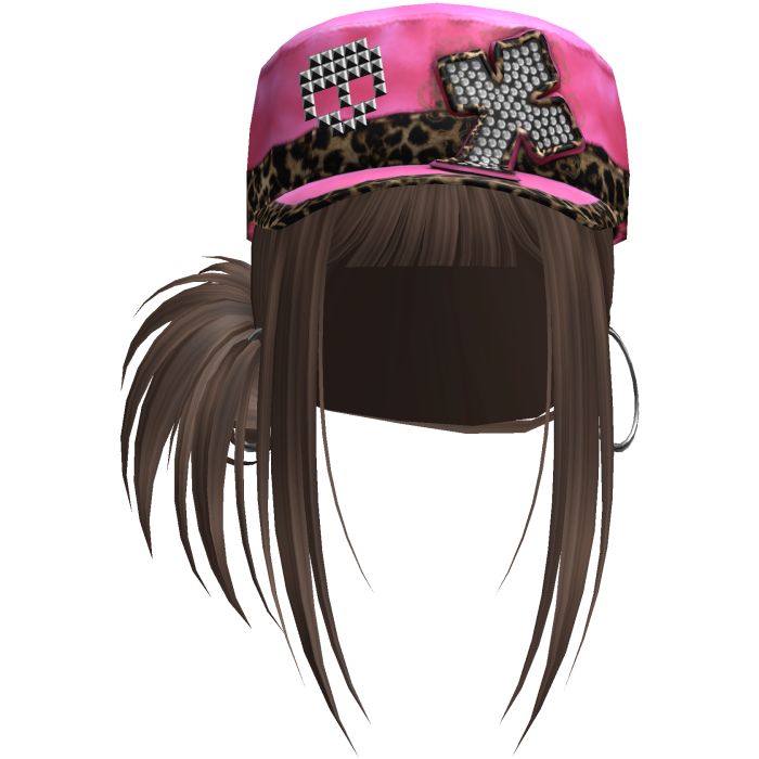 Gyaru Hair w/ Cap & Earrings