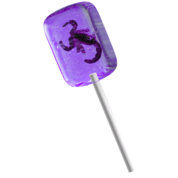 niche insect lollypop purple