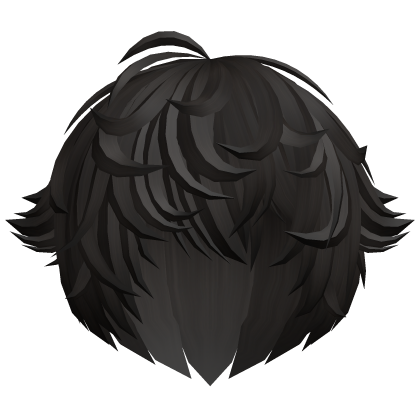 brown emo moe vkei messy anime hair with tufts Roblox item