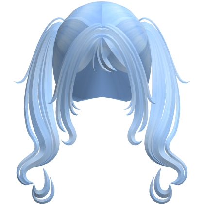 Swirly Curled Long Pigtails (Blue)