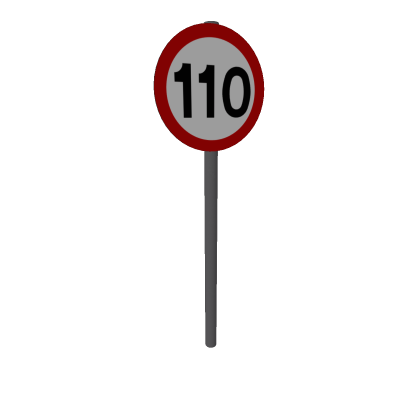 Speed limit sign 110