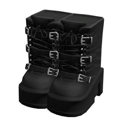 Thigh High Laced Boots Black