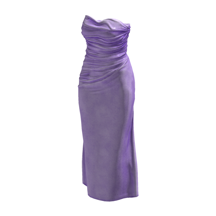 Purple Long Silk Slim Satin Gown Dress