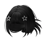 🍀Y2K Spikey Bun w Star Hairclip (Black)