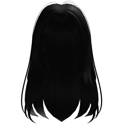 long wispy goth hair in black