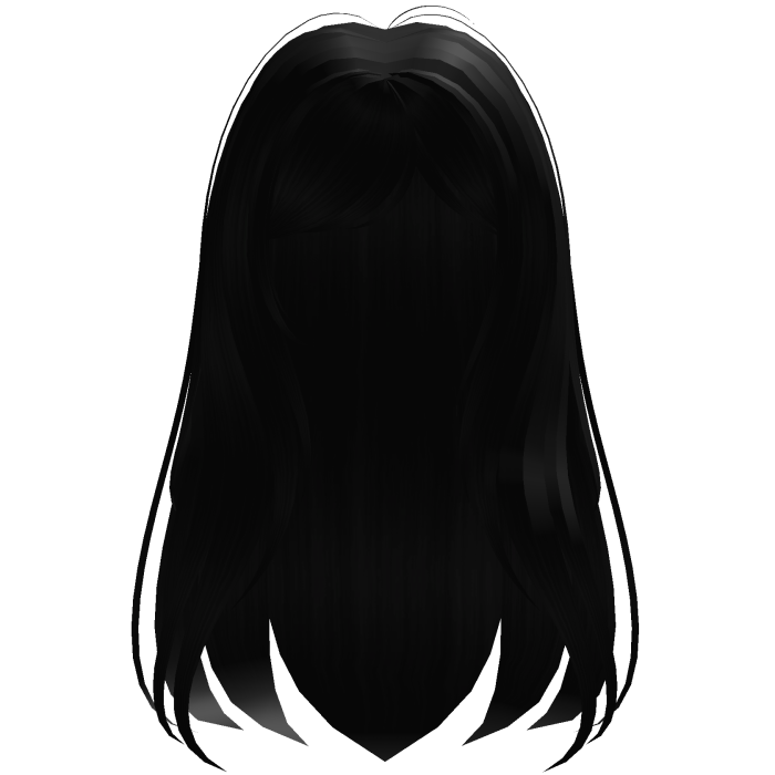 long wispy goth hair in black