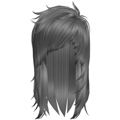 Scene Messy Long Hair (Gray) Roblox item