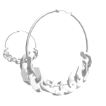 Chain Hoop Earrings [Gold]