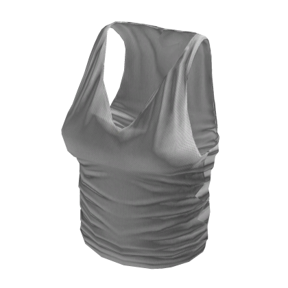 Grey Basic Casual Ribbed Tank