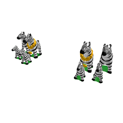 [🎃] Thai Shrine Zebra Figurines — ม้าลายหน้าศาล