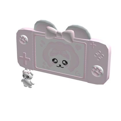 ♡ cute baby pink bear holdable portable console thumbnail
