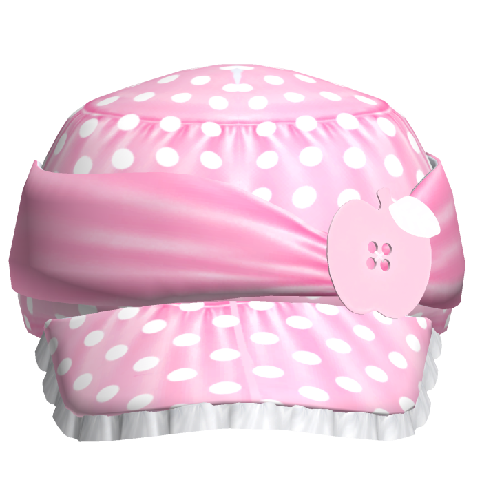 Cute 2000s Polka Dot Pink Gyaru Apple Button
