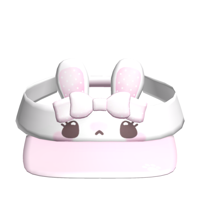 cutecore pastel pink bunny visor