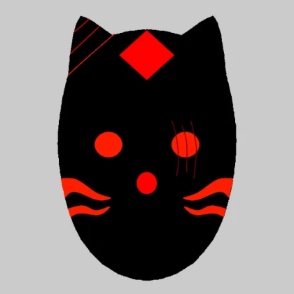 Black And Red Anbu Mask NoFilter