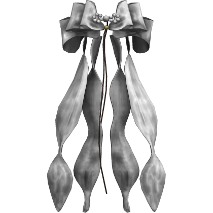 Super Long White Flowy Back Hair Bow Roblox item