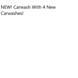 NEW! Carwash With 4 New Carwashes!