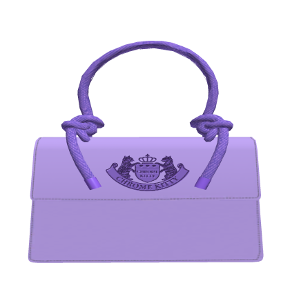 Purple Y2K Designer Crest Shoulder Bag