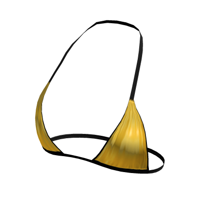 ⨾ Y2K Ayesha's Gold String Tied Bikini Top thumbnail