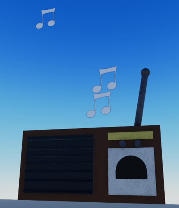 Simple WW2 radio with antenna, music and particles preview 1