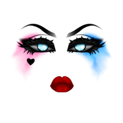 creepy makeup / harley quinn Roblox decal