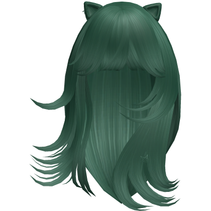 Wispy Flowy Cat Ears Hair (Green)