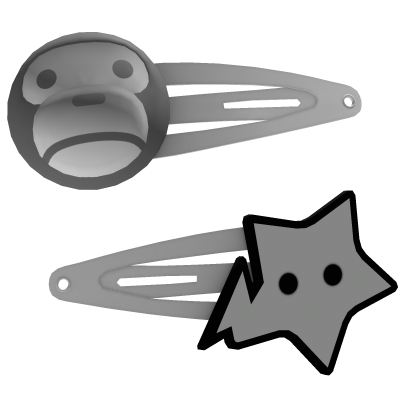 Cute Bape Star Hair Clips Roblox item