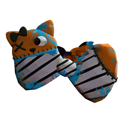  zombie cat gyaru scene halloween big bow orange