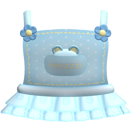 ♡ blue mezzo piano bear overalls